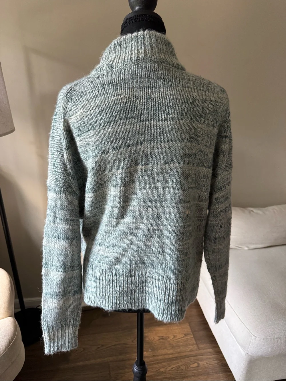 J. Crew Heathered Sage Green Turtleneck Sweater
